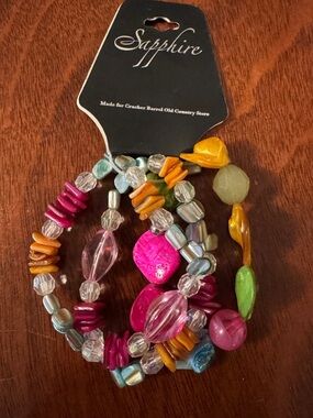 Multicolor Beaded Stretch Bracelet Set